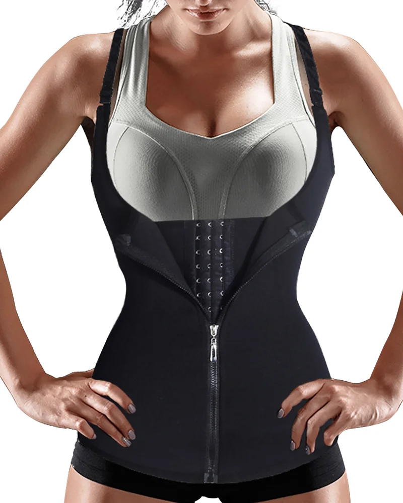 Women Shapewear workout zipper and hook Slimmer Firm Vest Sweat columbian long torso Waist Trainer
Women Shapewear workout zipper and hook Slimmer Firm Vest Sweat columbian long torso Waist Trainer
