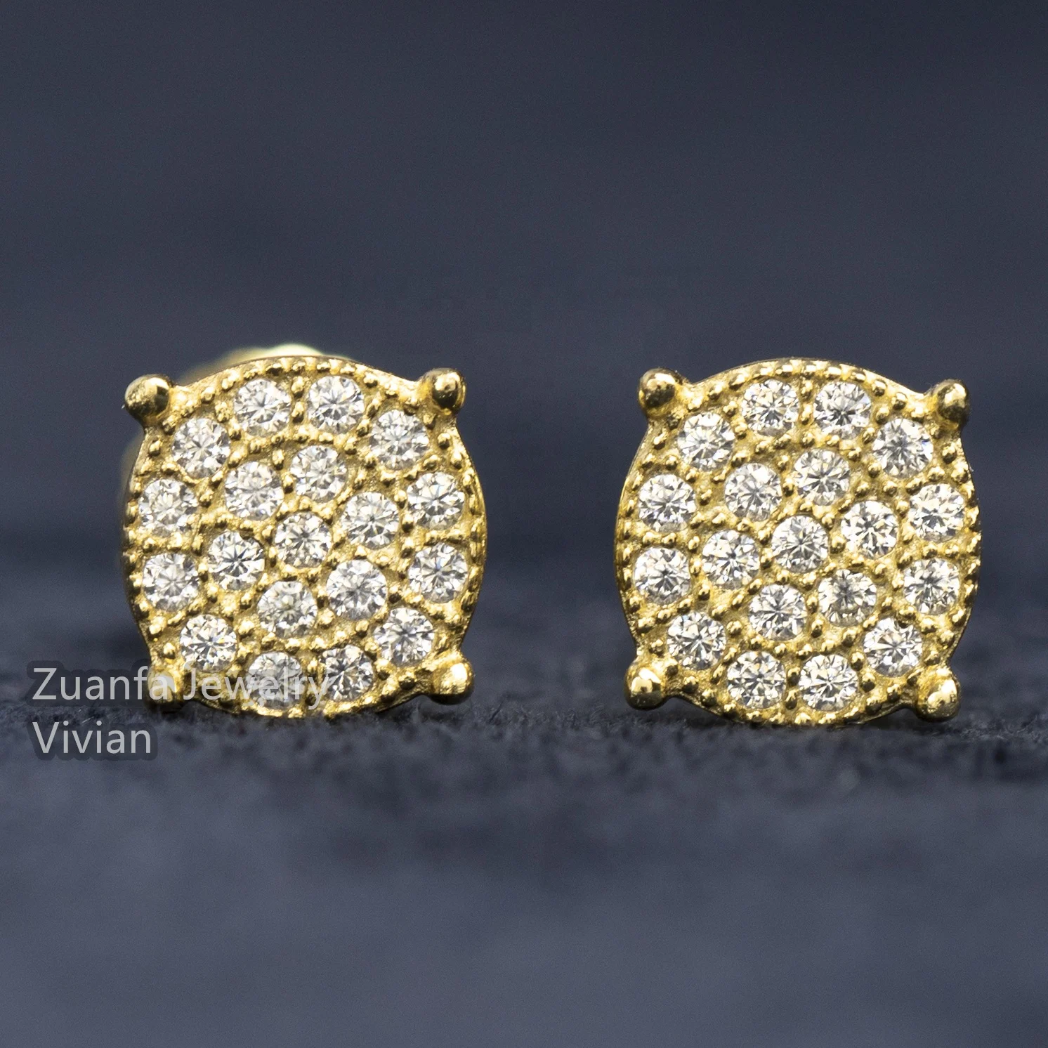 Hip Hop Earrings For Men Iced Moissanite Diamond Silver 925 Gold Plated Sterling Silver Round Stud Earrings
Hip Hop Earrings For Men Iced Moissanite Diamond Silver 925 Gold Plated Sterling Silver Round Stud Earrings