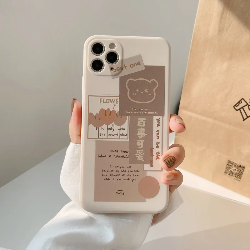 Retro chocolate smile sweet bear art Phone Case For iPhone 12 11 Pro Max Xr Xs Max 7 8 Plus x 12 mini 7Plus case Cute soft cover
Retro chocolate smile sweet bear art Phone Case For iPhone 12 11 Pro Max Xr Xs Max 7 8 Plus x 12 mini 7Plus case Cute soft cover