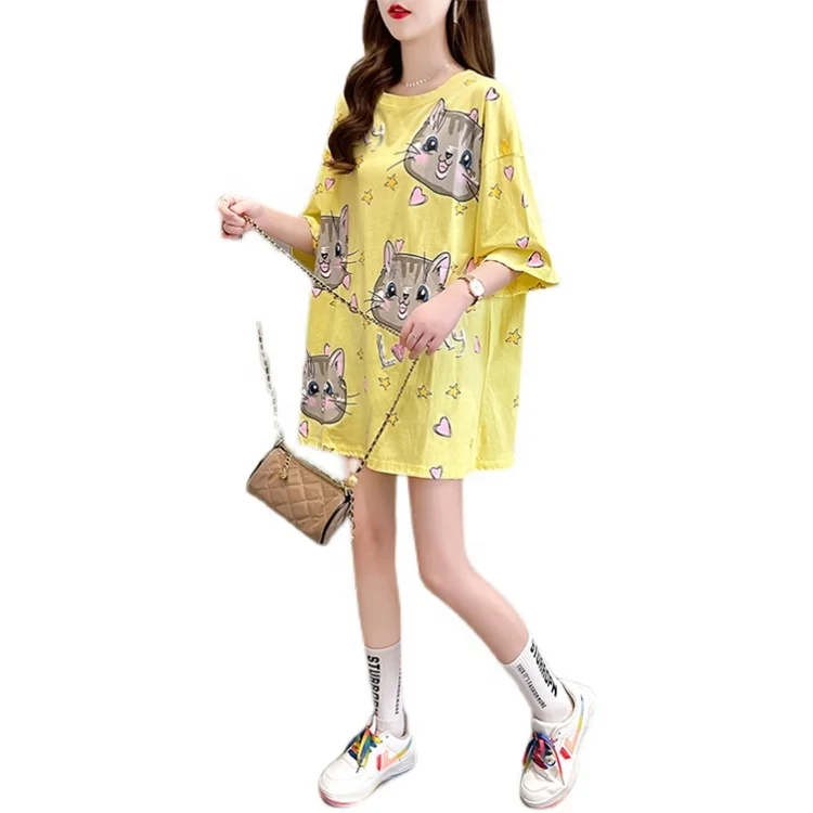 Hot New Products Breathable Round Neck Cute Kitten Pattern Casual T-shirts For Women
Hot New Products Breathable Round Neck Cute Kitten Pattern Casual T-shirts For Women
