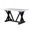 The latest solid wood foot natural stone rectangular table