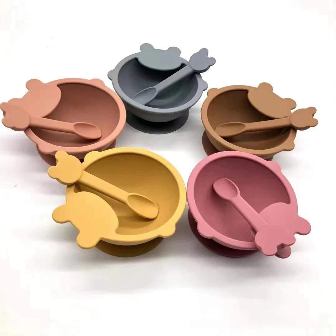 Silicone Baby Toddler Bowl with Spoon and bibs Set - Food Grade Silicone BPA Free Non-slip Suction Baby Tableware Kid Child Bowl
Silicone Baby Toddler Bowl with Spoon and bibs Set - Food Grade Silicone BPA Free Non-slip Suction Baby Tableware Kid Child Bowl