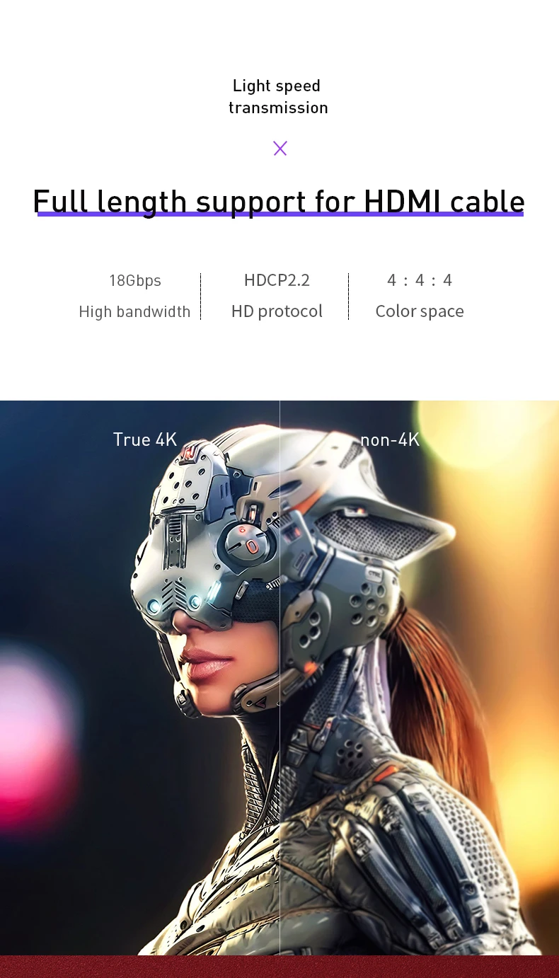 4K 60HZ 2.0 hdmi extender fiber optic cable for TV and converter - ANKUX.COM