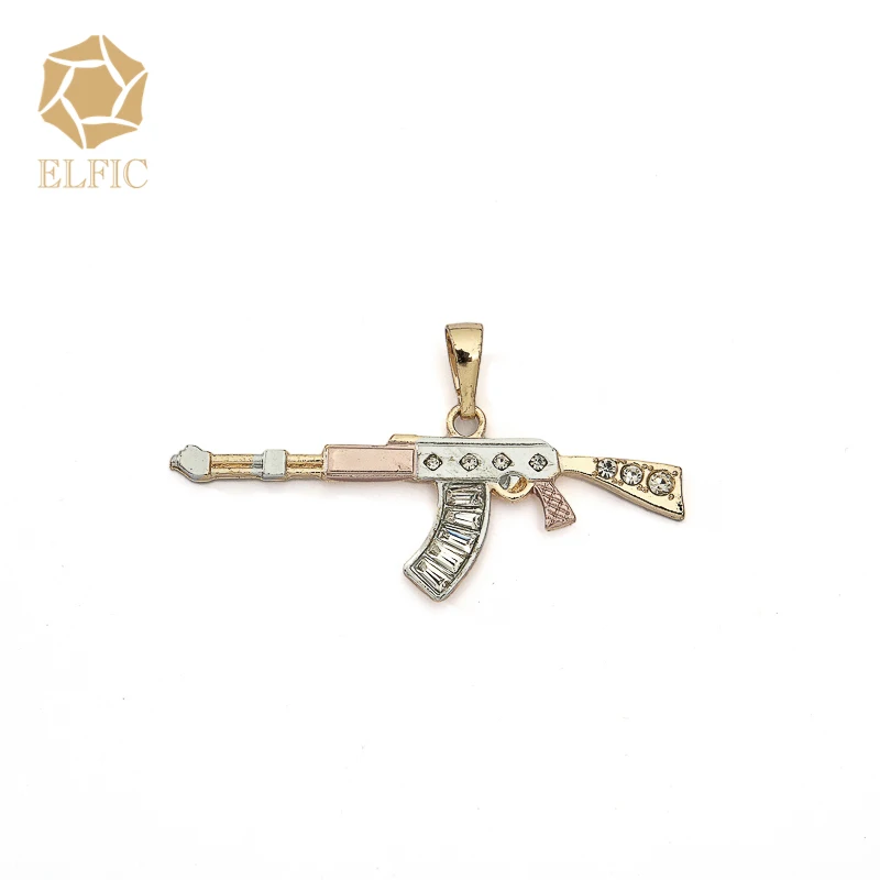 Elfic Hip hop man's must have gun pendant zircon jewelry necklace 
Elfic Hip hop man's must have gun pendant zircon jewelry necklace