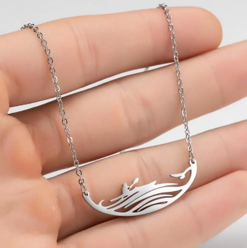 Joyeria De Acero summer Men's sports kayak pendant necklace Korea jewelry accessories stainless steel surfing chain
Joyeria De Acero summer Men's sports kayak pendant necklace Korea jewelry accessories stainless steel surfing chain