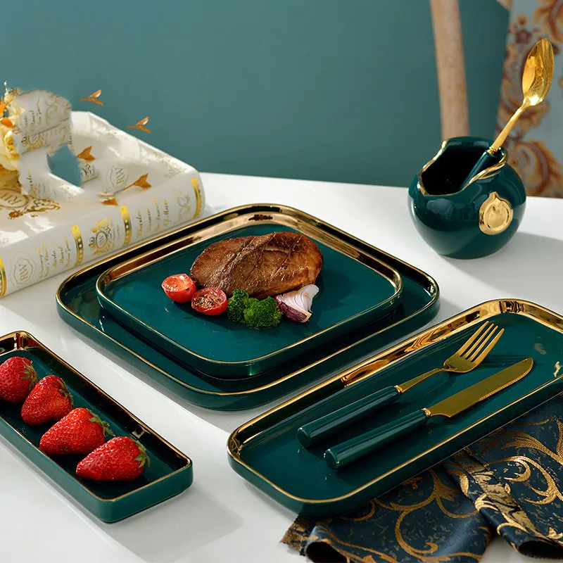 Creative Malachite Green Ceramic Tableware Western Restaurant Dinner Plates Sushi Plate Household Dinner Steak Plate, Pink
Creative Malachite Green Ceramic Tableware Western Restaurant Dinner Plates Sushi Plate Household Dinner Steak Plate, Pink