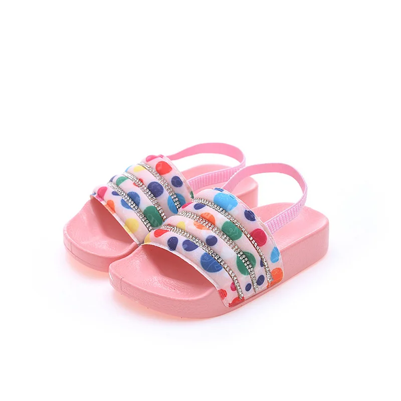 Hot selling Europe America rainbow diamonds kids beautiful children's slippers, Black/pink/light pink/rose
Hot selling Europe America rainbow diamonds kids beautiful children's slippers, Black/pink/light pink/rose