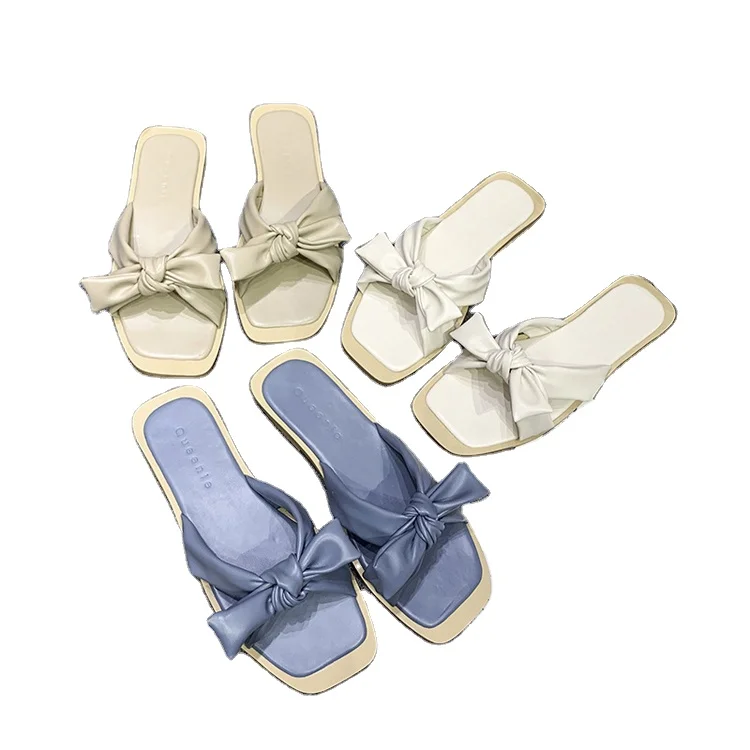 High-quality leather ladies sandals all-match flat-soled beach shoes bowknot cork female slippers
High-quality leather ladies sandals all-match flat-soled beach shoes bowknot cork female slippers