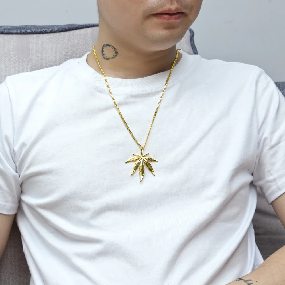 new arrival hip hop style high quality alloy gold leaf necklace, Silver and gold plated
new arrival hip hop style high quality alloy gold leaf necklace, Silver and gold plated