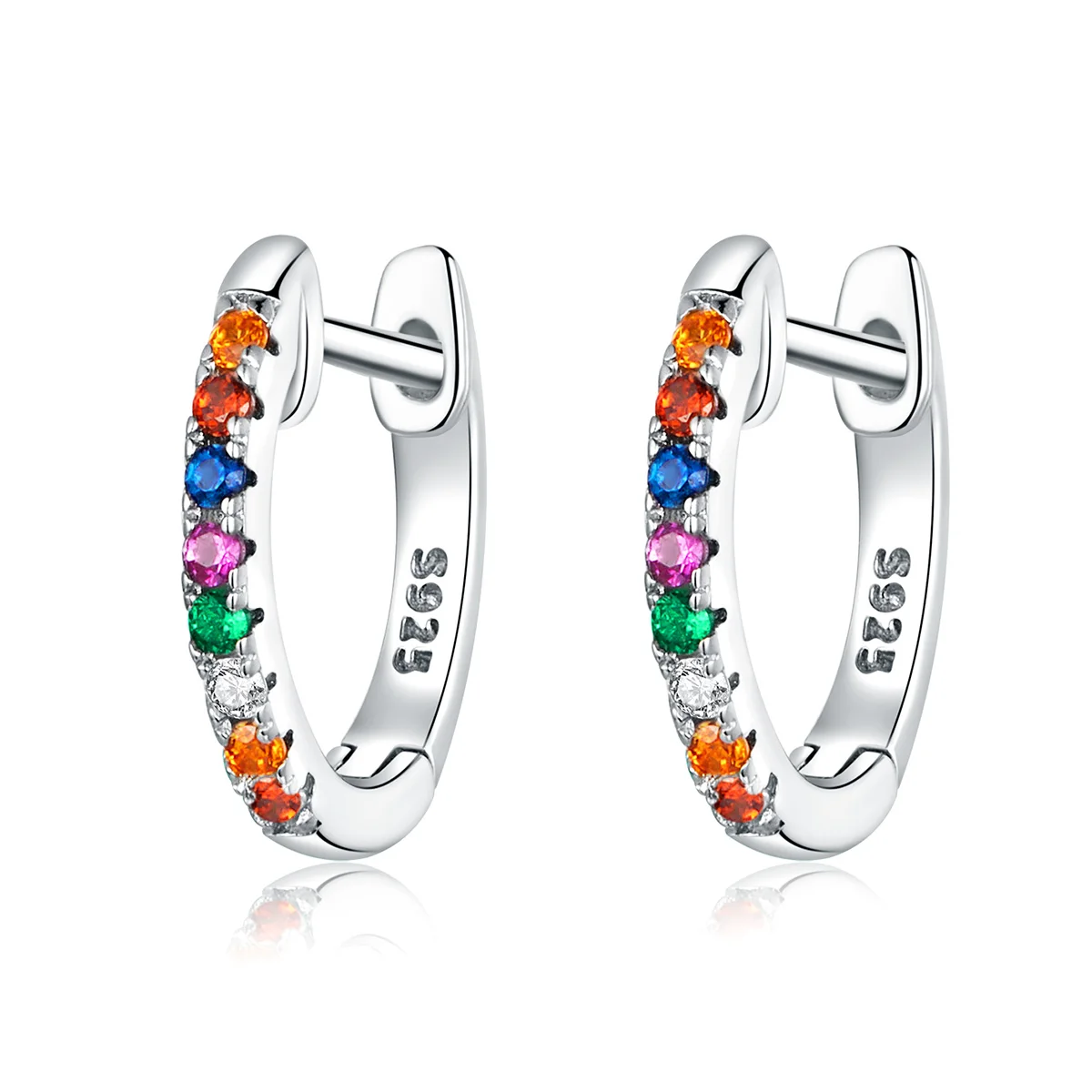925 Sterling Silver Circle Earrings For Women Sparkling Multicolor Zircon Hoop Round Earrings Female Elegant Temperament Jewelry
925 Sterling Silver Circle Earrings For Women Sparkling Multicolor Zircon Hoop Round Earrings Female Elegant Temperament Jewelry
