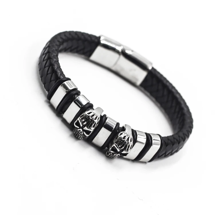 Hot new products Leather Rope Bracelet Hand-Woven Custom own brand logo mens stainless steel bracelet
Hot new products Leather Rope Bracelet Hand-Woven Custom own brand logo mens stainless steel bracelet