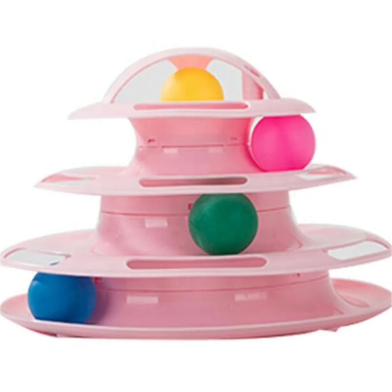 Plastic New Style Four-layer Tower Turntable Pet Toys Detachable Convenient Skidproof Steady Safety Eco-Friendly Pet Toys, Blue/pink/white
Plastic New Style Four-layer Tower Turntable Pet Toys Detachable Convenient Skidproof Steady Safety Eco-Friendly Pet Toys, Blue/pink/white