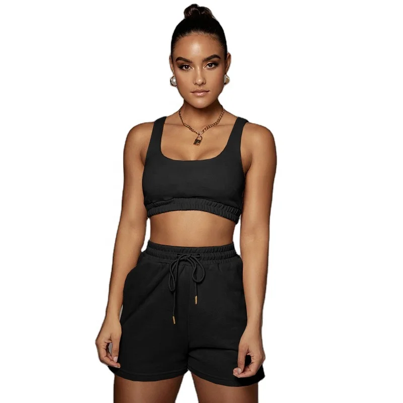Summer Streetwear Black 2 Two Piece Sets Womens Outfits Cami Strap Sleeveless Crop Top Biker Pocket Shorts Sets Tracksuit
Summer Streetwear Black 2 Two Piece Sets Womens Outfits Cami Strap Sleeveless Crop Top Biker Pocket Shorts Sets Tracksuit