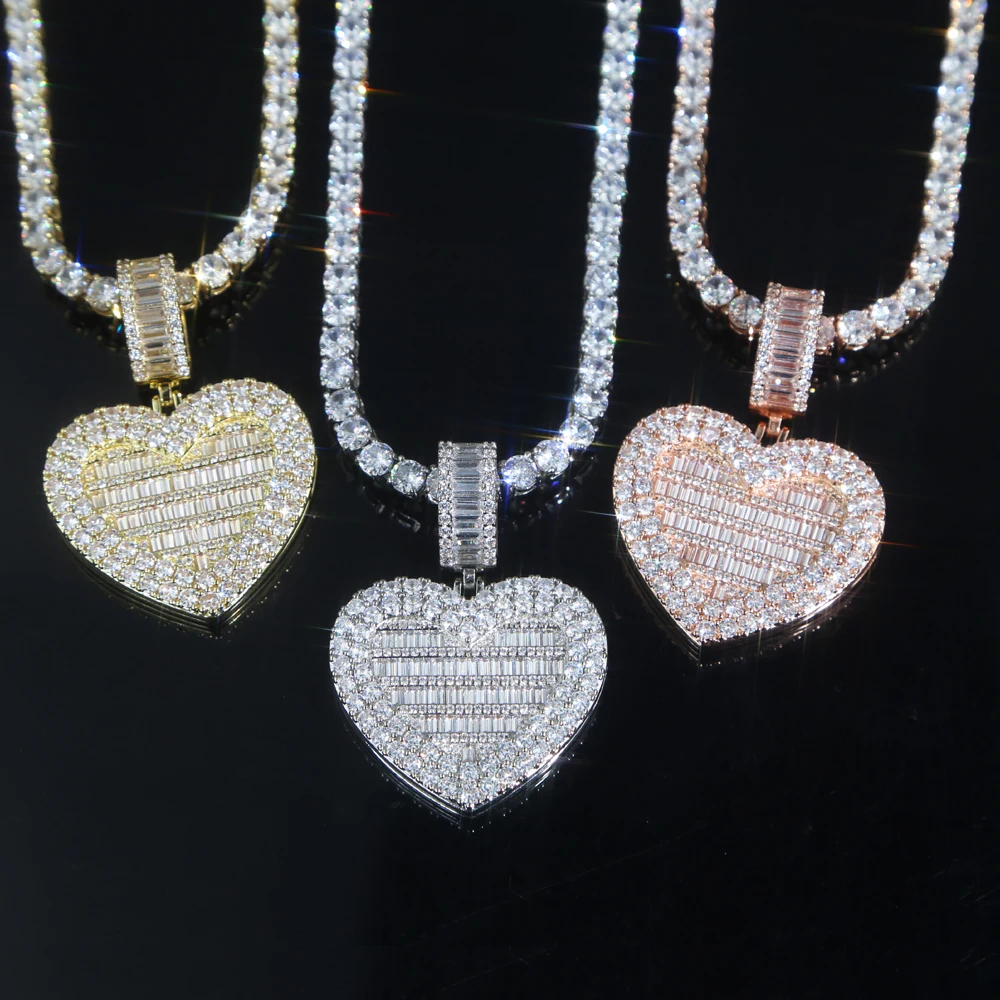 New Hiphop Custom Bling CZ Diamond Open Heart Locket Photo Frame Pendant Necklace Jewelry for Men Boy, Customized
New Hiphop Custom Bling CZ Diamond Open Heart Locket Photo Frame Pendant Necklace Jewelry for Men Boy, Customized