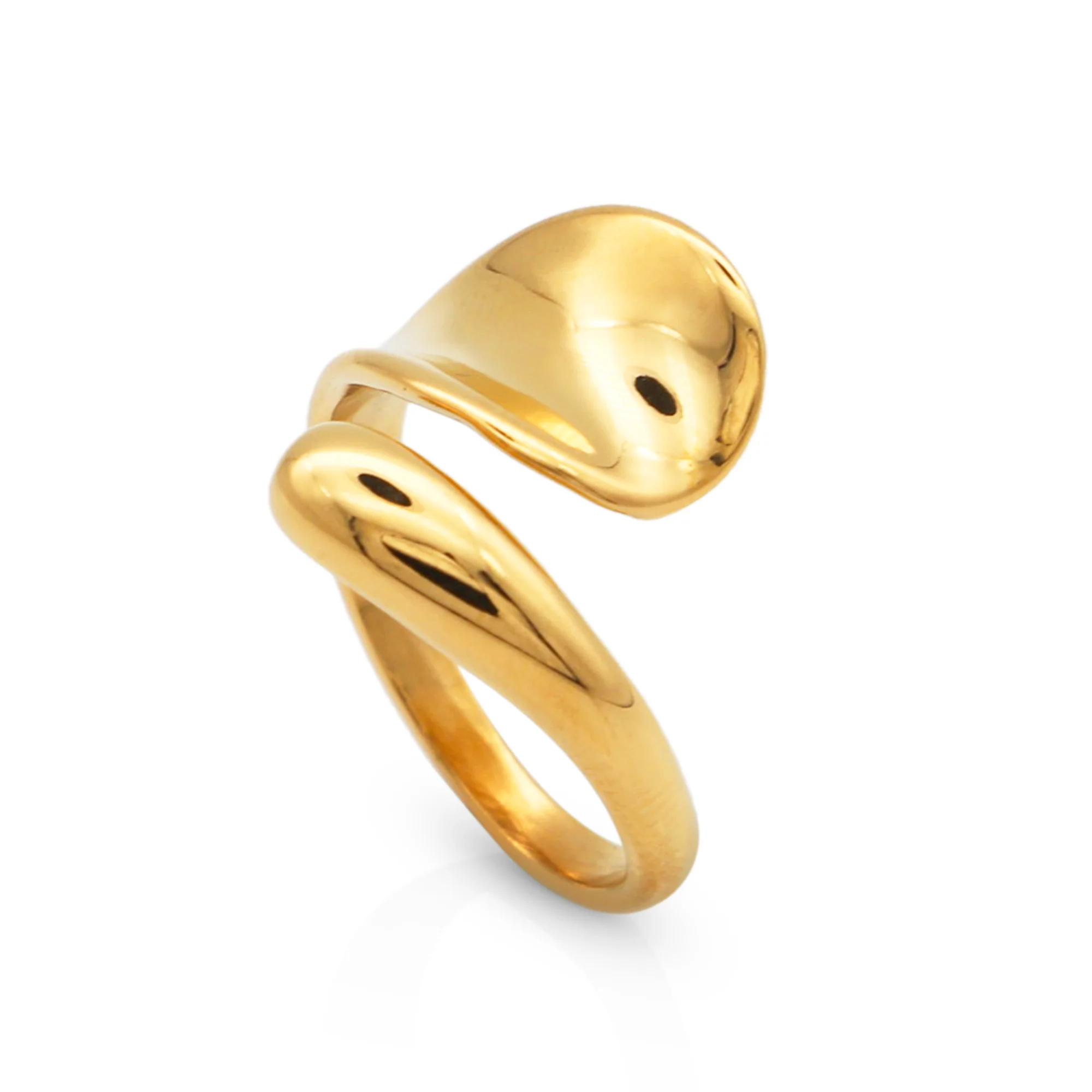 Chris April trendy jewelry 316L stainless steel 18k PVD gold plated minimalist snaky adjustable finger ring for women
Chris April trendy jewelry 316L stainless steel 18k PVD gold plated minimalist snaky adjustable finger ring for women