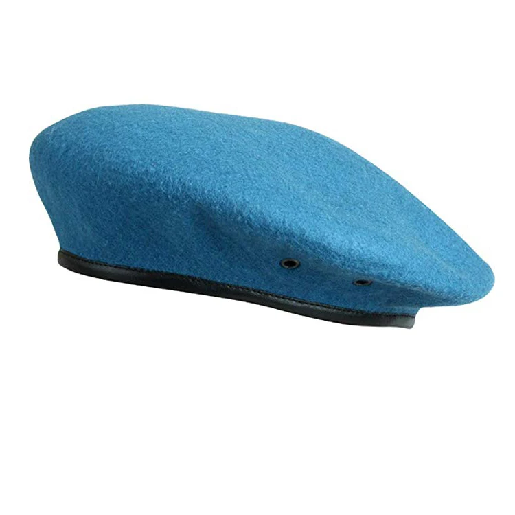 俄罗斯蓝帽 100% 羊毛贝雷帽军事苏联军帽