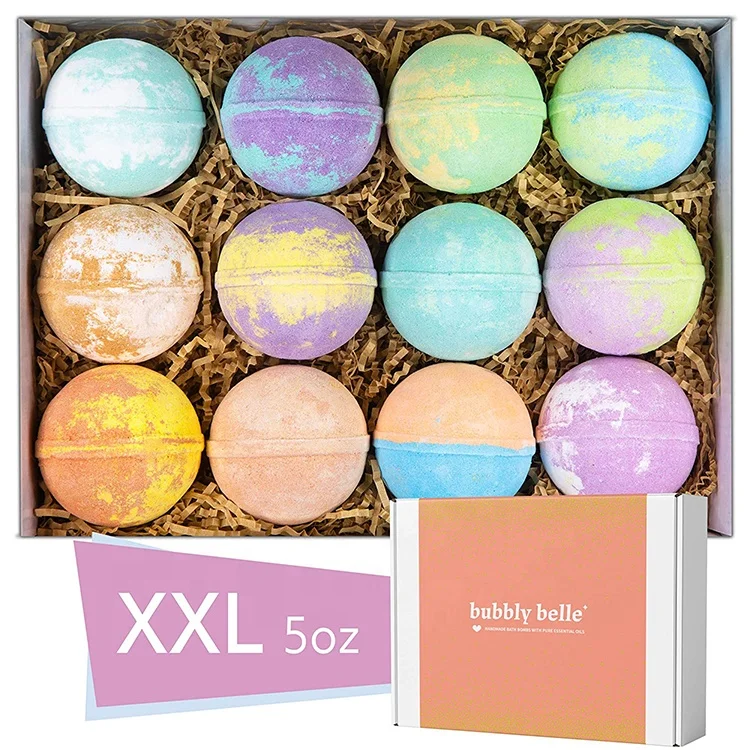 Bath Bombs Gift Set for Kids Women 12 Extra Large 5oz Fizzies with Pure Essential Oils, Coconut Oil, Epsom Salt, Colorful
Bath Bombs Gift Set for Kids Women 12 Extra Large 5oz Fizzies with Pure Essential Oils, Coconut Oil, Epsom Salt, Colorful