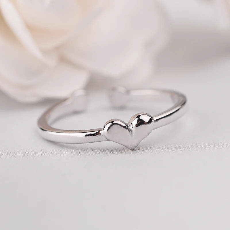 Hot Sale Silver Plated Heart Ring For Women Original Fashion Jewelry Gift Open Adjustable Finger Ring
Hot Sale Silver Plated Heart Ring For Women Original Fashion Jewelry Gift Open Adjustable Finger Ring