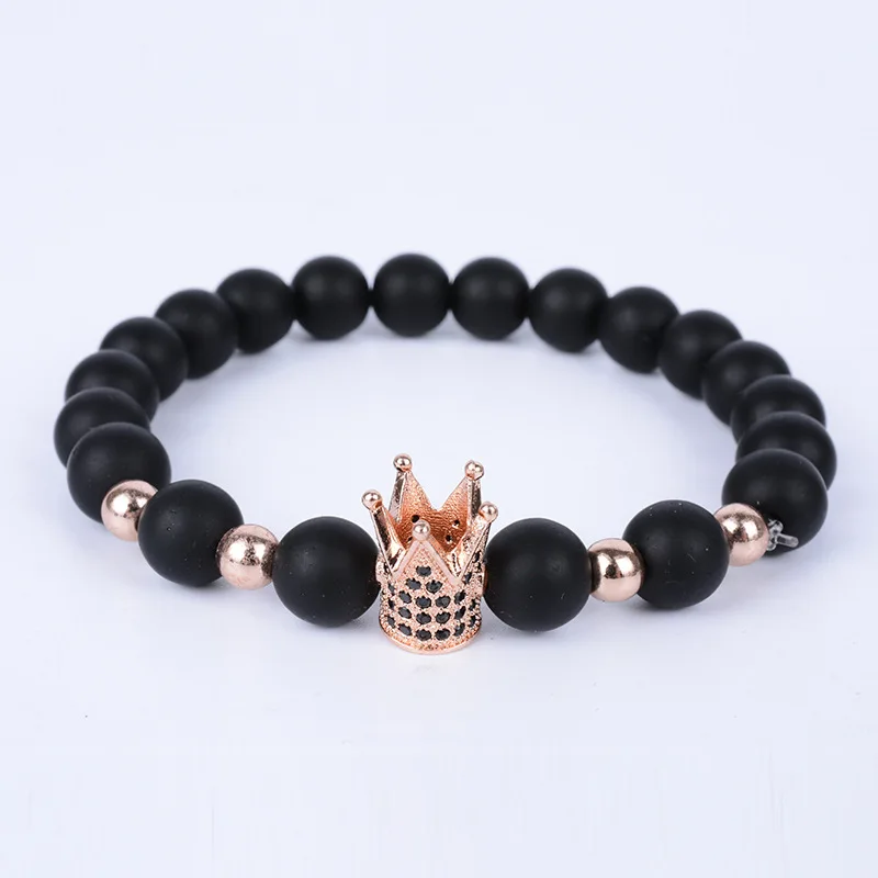 Wholesale Energy Healing Man Women Zircon Copper Alloy Crown 8MM Natural Lava Stone Beads Jewelry Stretch Bracelet, Rose gold,silver,gold,black
Wholesale Energy Healing Man Women Zircon Copper Alloy Crown 8MM Natural Lava Stone Beads Jewelry Stretch Bracelet, Rose gold,silver,gold,black