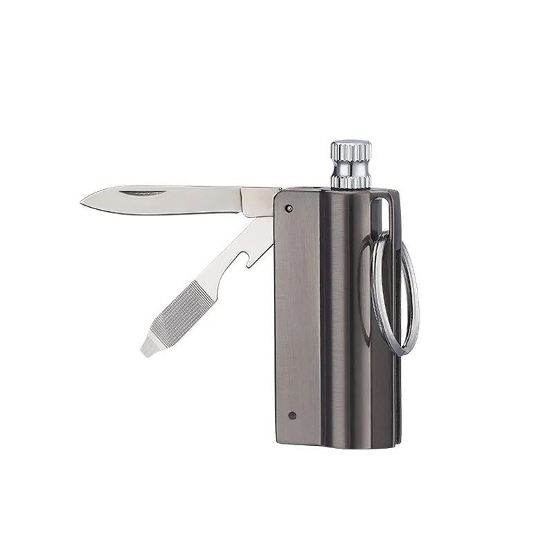 Match Flint Fire Lighter Kerosene Oil Gas Zinc Alloy Keychain Waterproof Camping Tool, Silver
Match Flint Fire Lighter Kerosene Oil Gas Zinc Alloy Keychain Waterproof Camping Tool, Silver