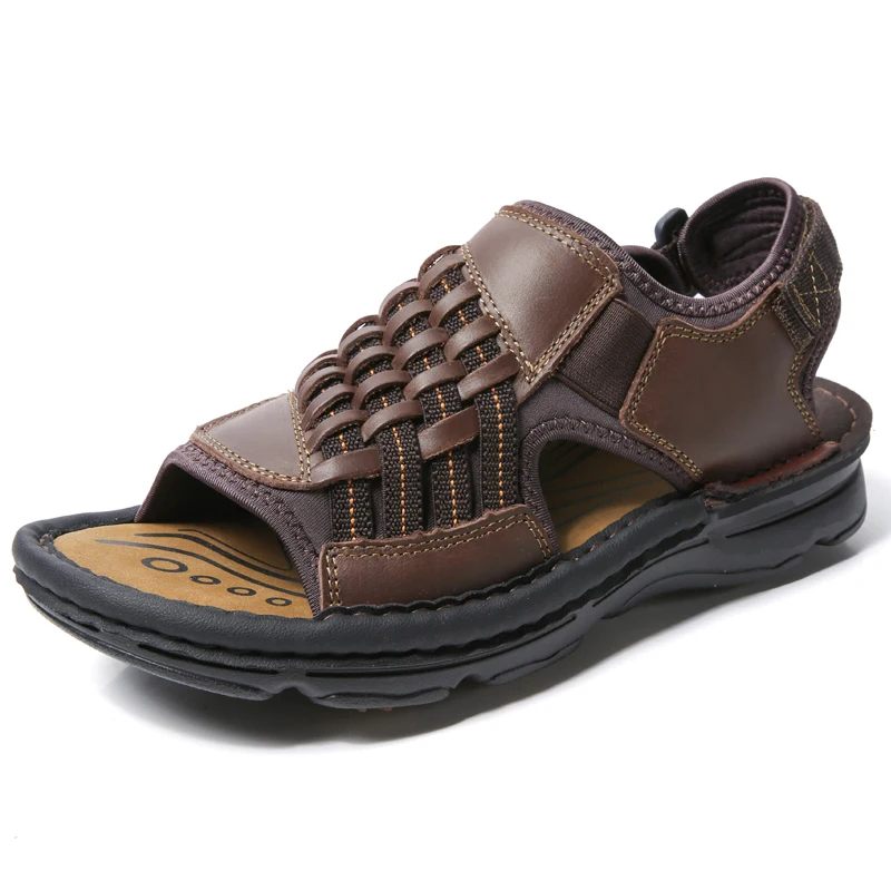 Men's sandals plus size fashion casual open toe sandals first layer cowhide beach shoes men's custom
Men's sandals plus size fashion casual open toe sandals first layer cowhide beach shoes men's custom