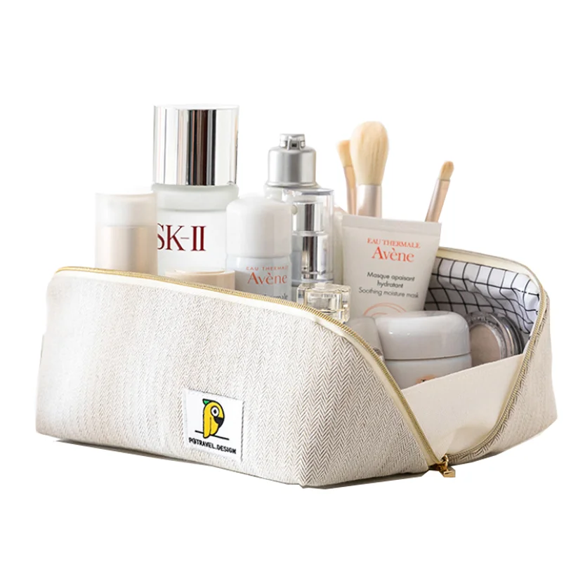 Cosmetic Pouch Large Opening Herringbone Cotton Clutches for Travel Makeup Kits Storage Cosmetic Bag Pouch
Cosmetic Pouch Large Opening Herringbone Cotton Clutches for Travel Makeup Kits Storage Cosmetic Bag Pouch