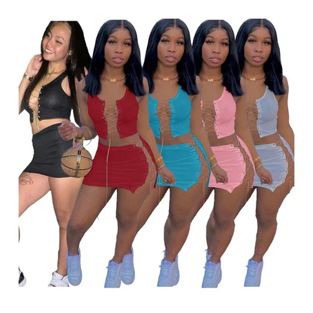 A114 Wholesale Price Sexy Sleeveless Chain Patchwork Top Women Sets Two Piece Hollow Out Club Outfits Two Piece Skirt Set, White, pink, sky blue,black,burgundy
A114 Wholesale Price Sexy Sleeveless Chain Patchwork Top Women Sets Two Piece Hollow Out Club Outfits Two Piece Skirt Set, White, pink, sky blue,black,burgundy
