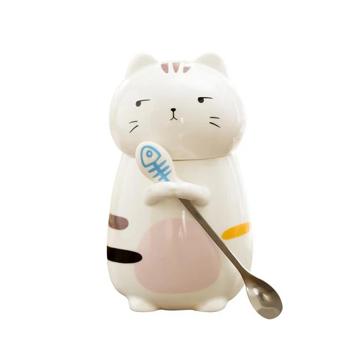 Wholesale 3D Cartoon Cute Cat Shaped Ceramic Coffee Mug with Spoon, As show or customized
Wholesale 3D Cartoon Cute Cat Shaped Ceramic Coffee Mug with Spoon, As show or customized