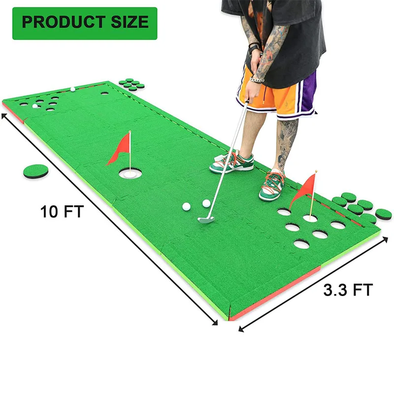 New Design Combined Golf Green Putting Trainer Golf Game Play Portable Indoor Outdoor Portable Size Custom Golf Putting Mat
New Design Combined Golf Green Putting Trainer Golf Game Play Portable Indoor Outdoor Portable Size Custom Golf Putting Mat