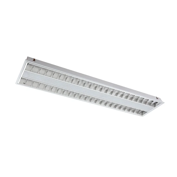 Single Parabolic T5 Fluorescent Tube 2X28W Recessed White Grille Lights