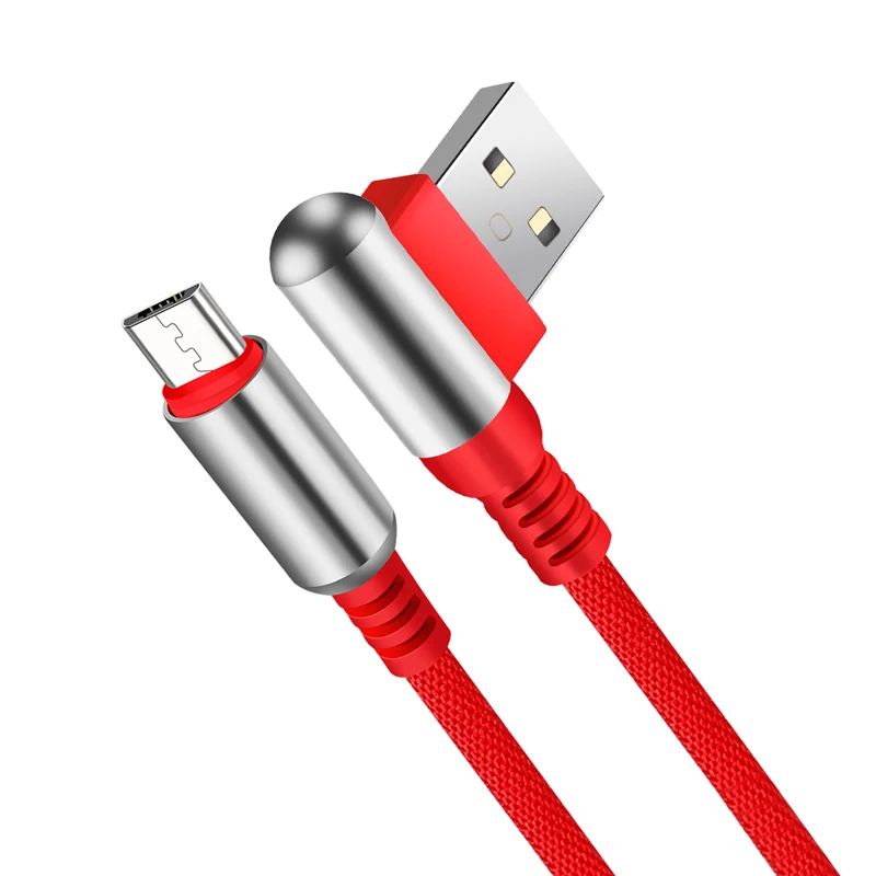 High Quality Weaving Zinc Alloy 90 Degree 2.1A Micro Usb Charging date Cable 1m USB Phone Quick Charger For android phone, White/red/black/blue/silver
High Quality Weaving Zinc Alloy 90 Degree 2.1A Micro Usb Charging date Cable 1m USB Phone Quick Charger For android phone, White/red/black/blue/silver