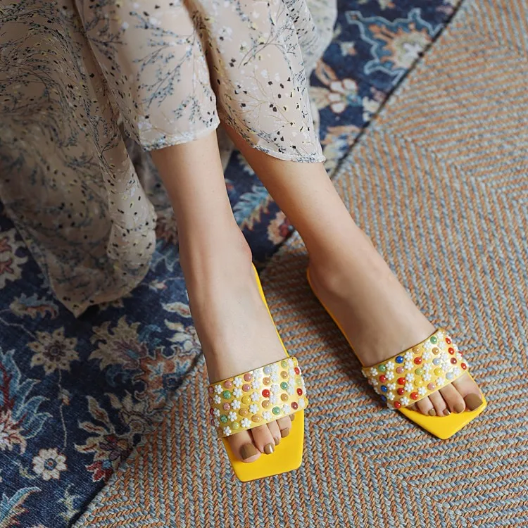 New style hot selling pointed women's flat Pearl Sandals women's casual shoes outdoor daily life women's flat slippers, White,yellow,black
New style hot selling pointed women's flat Pearl Sandals women's casual shoes outdoor daily life women's flat slippers, White,yellow,black