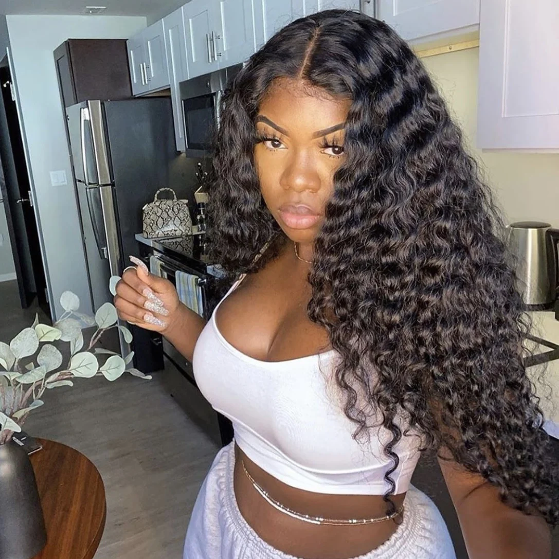 Unprocessed Brazilian Virgin Human Hair Lace Wig Vendor Wholesale Transparent HD Lace Front Deep Wave Wig
Unprocessed Brazilian Virgin Human Hair Lace Wig Vendor Wholesale Transparent HD Lace Front Deep Wave Wig
