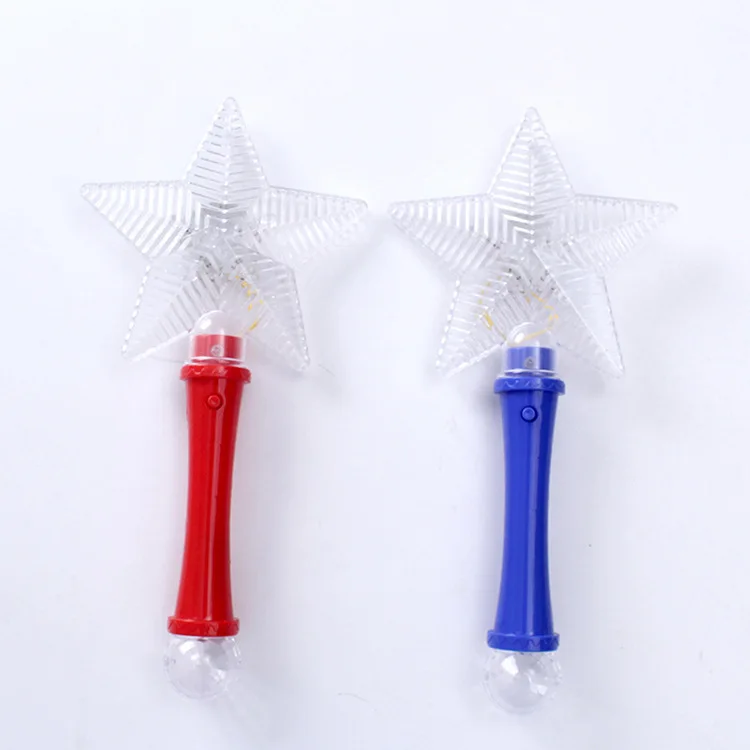 

Christmas Wholesale Led Flashing Five Pointed Glow Star Wand Light Up Star Magic Wand Toys