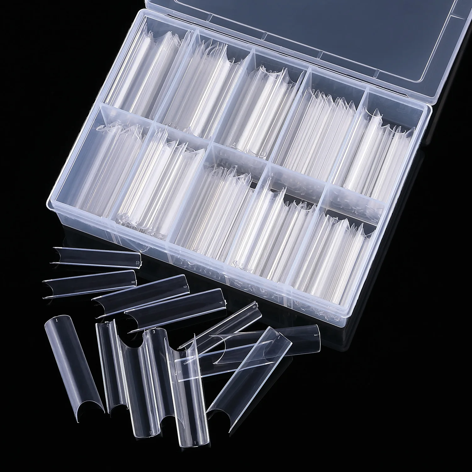 200Pcs Half Cover C Curve Straight Square XXXL XXL False Nail Tips Set With Box, Clear,natural
200Pcs Half Cover C Curve Straight Square XXXL XXL False Nail Tips Set With Box, Clear,natural