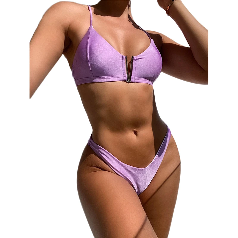 custom logo label tag 2021 V neck bikini Brazilian Bikini Swimsuit, Solid 
custom logo label tag 2021 V neck bikini Brazilian Bikini Swimsuit, Solid