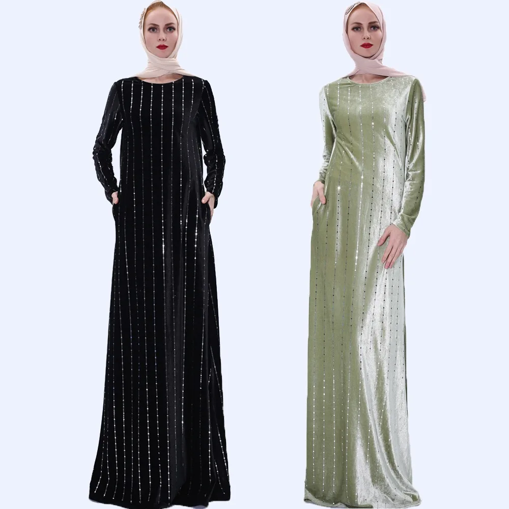 2020 fall clothing for women abaya high quality pleuche sequins fashion muslim dress elegant Islamic clothing, 2 color as picture
2020 fall clothing for women abaya high quality pleuche sequins fashion muslim dress elegant Islamic clothing, 2 color as picture