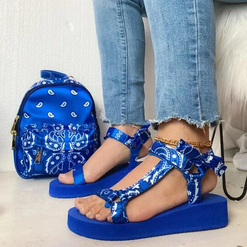 2021 matching shoe and handbag sets purse and set high quality women outdoor 2pcs bandana purse and slides bag set, Picture color
2021 matching shoe and handbag sets purse and set high quality women outdoor 2pcs bandana purse and slides bag set, Picture color
