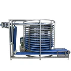 Bakery Bread Egg Tart Muffin Croissant Cookie Spiral Belt Conveyor For Cooling