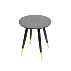 OEM ODM Factory Customized rustic vintage metal legs small round coffee table wood center table C1803-1