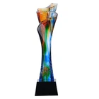 Fengshui liuli crystal award trophy for souvenir collection