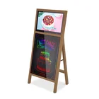 Digital Lcd Lcd Digital Signage Restaurant Semi- Outdoor Digital 21.5 Inch LCD Signage With LED Writing Board