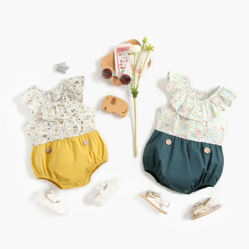 cotton summer baby clothes ruffle floral printed toddler baby girls rompers clothing
cotton summer baby clothes ruffle floral printed toddler baby girls rompers clothing