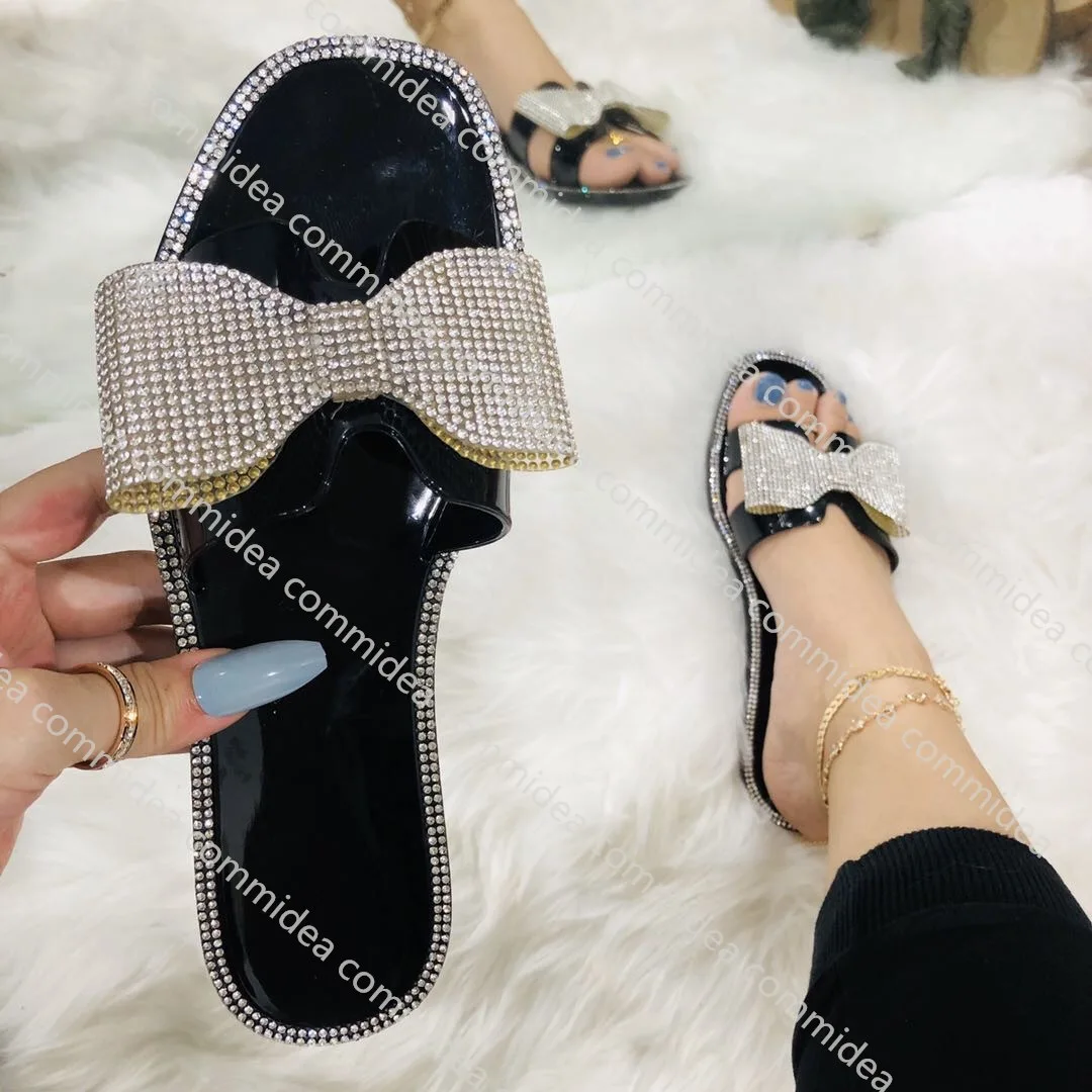 2020 Fashion Summer Women Clear Shoes Slip-On Jelly sandals Ladies Flat Beach Outdoor Slides rhinestone bow slippers, Black,pink,transparent
2020 Fashion Summer Women Clear Shoes Slip-On Jelly sandals Ladies Flat Beach Outdoor Slides rhinestone bow slippers, Black,pink,transparent