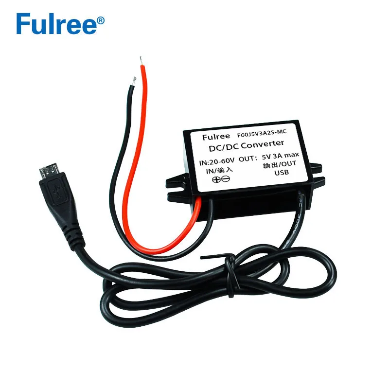 Micro Mini USB Output 24V 36V 48V to 5V Car Charger Adapter DC DC Step Down Converter 24 36 48 Volt to 5 Volt for GPS CCTV DVR