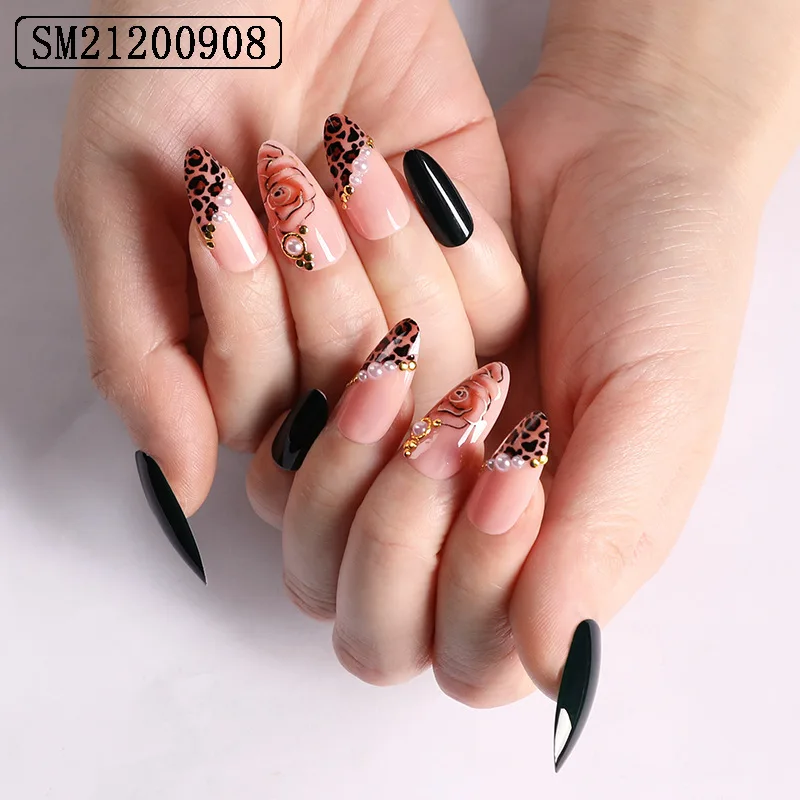 Luxury Fashionable water drop stiletto leopard reusable press on nails supplier trendy press on nails with box
Luxury Fashionable water drop stiletto leopard reusable press on nails supplier trendy press on nails with box