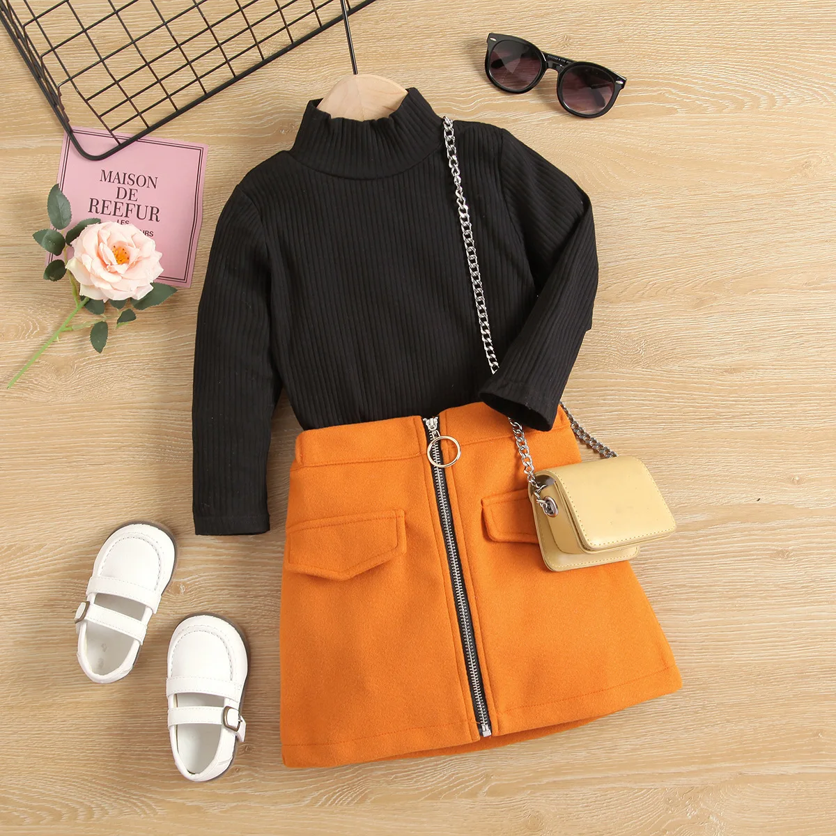 New 2pcs Toddler Kid Baby Outfit Clothes set Long Sleeve knitted Tops+Skirt Dress Set for autumn winter, As image shown
New 2pcs Toddler Kid Baby Outfit Clothes set Long Sleeve knitted Tops+Skirt Dress Set for autumn winter, As image shown