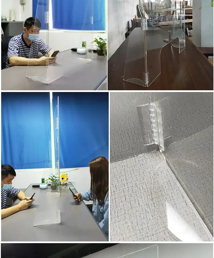 Office desk Transparent divider Clapboard Bank Restaurant Acrylic Sheet Separation Board