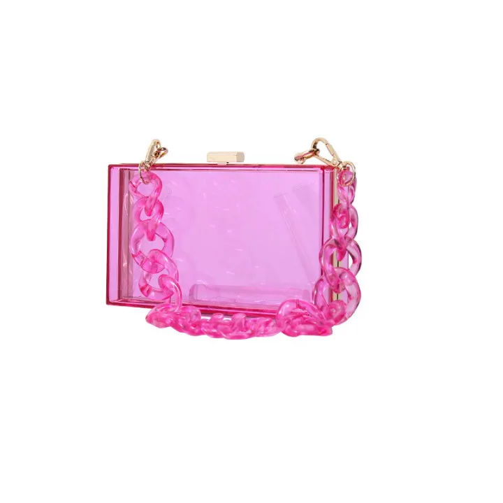 2021 Hot sale new summer acrylic material diagonal chain square box transparent box bag women
2021 Hot sale new summer acrylic material diagonal chain square box transparent box bag women