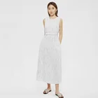 100% cotton striped straps sling sleeveless ladies fashion long dress